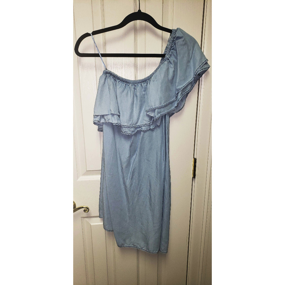 BB Dakota One Shoulder Denim Style Dress